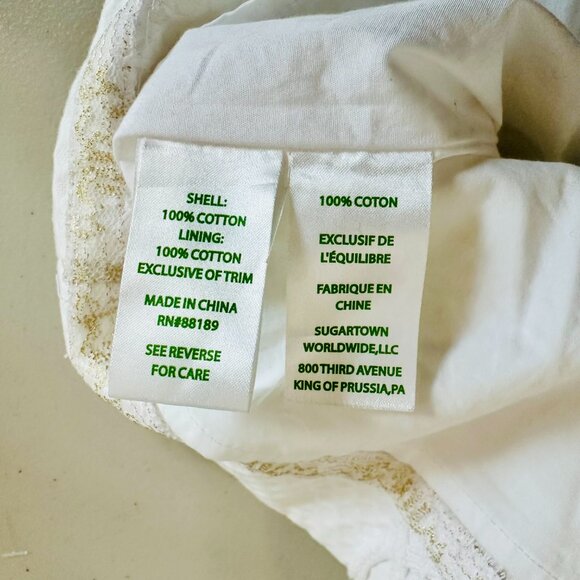 LILLY PULITZER TANSY TEXTURED EMBROIDERED 100% COTTON WHITE STRAPLESS DRESS - Picture 10 of 10